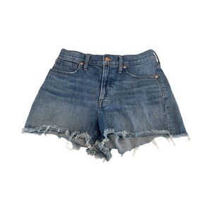 Madewell‎ The Perfect Jean Short High rise Raw Frayed Hem 29